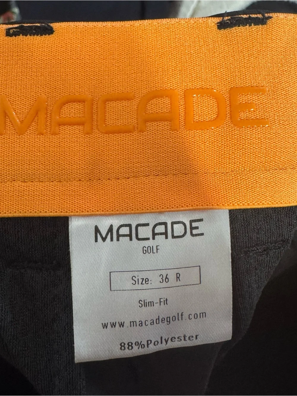 Macade Golf 36R (28x27) Black Four Way Stretch Jogger Zip Cuff Performance Pants